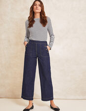 Harper Regular Crop Wide Leg Jeans, Blue (INDIGO), large