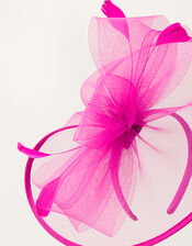 Crin Disc Fascinator Headband, Pink (FUCHSIA), large