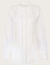 Broderie Shirt, White (WHITE), large
