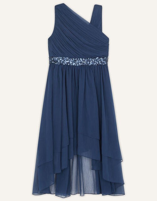 Abigail One Shoulder Prom Dress , Blue (NAVY), large