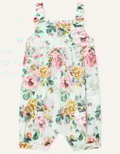 Baby Floral Rose Print Romper, Pink (PINK), large