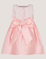 Baby Juno Lace Satin Dress, Pink (PINK), large