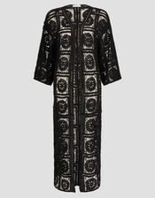 Cara Crochet Beach Cover-Up, Black (BLACK), large