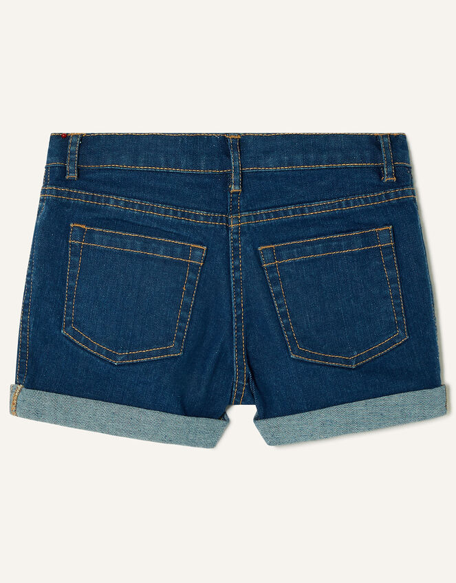 Flamingo and Unicorn Shorts with Sustainable Cotton, Blue (BLUE), large