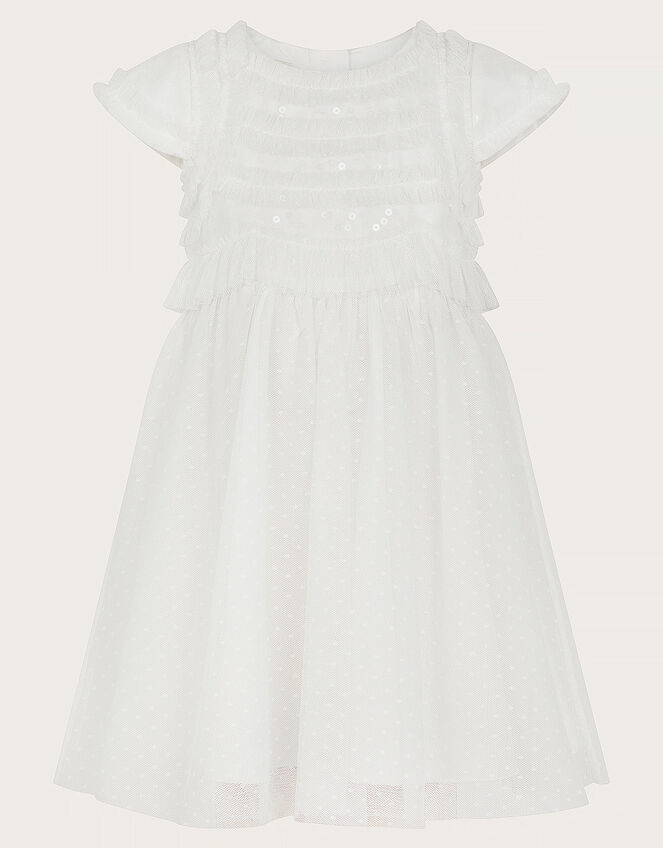Baby Ruffle Truth Dress Ivory | Baby Girl Dresses | Monsoon UK.