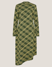 Claudia Check Knit Midi Dress, Green (GREEN), large