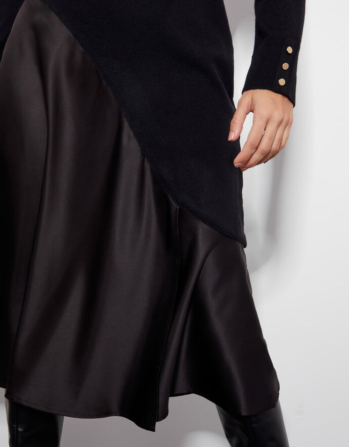 Sachin 3 4 Skater Knit Dress Black