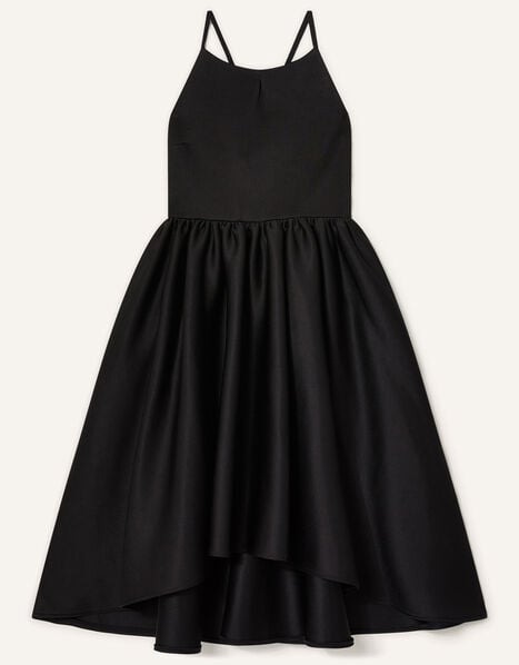 Bow Back Scuba Prom Dress Black, Black (BLACK), large