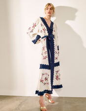 Emma Embroidered Dress, Ivory (IVORY), large