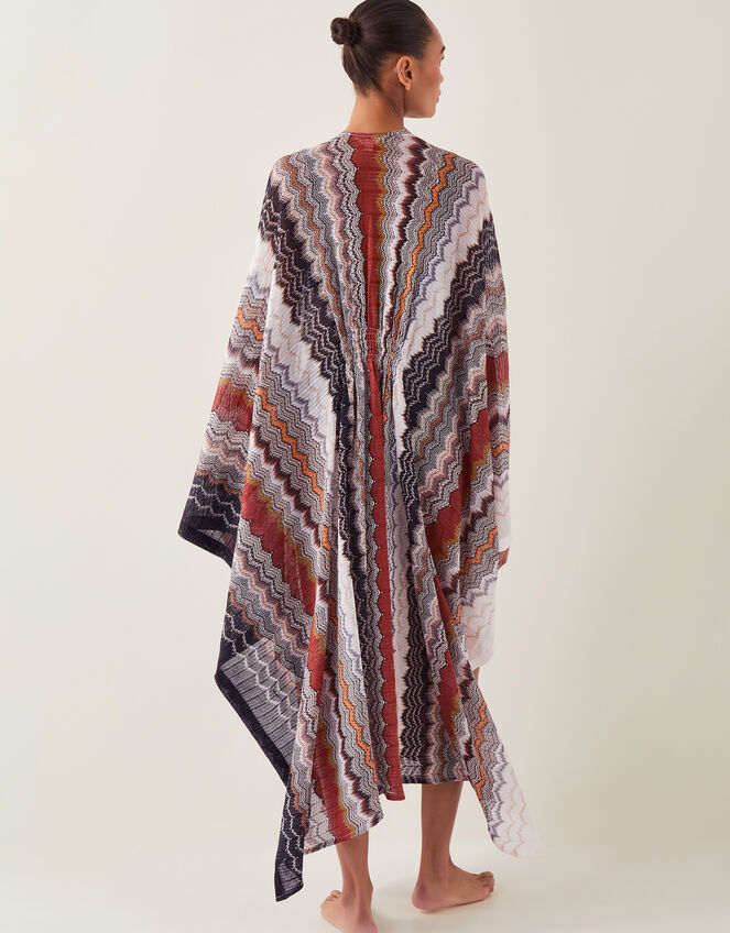 Ava Zigzag Stripe Beach Cover-Up, Natural (NEUTRAL), large