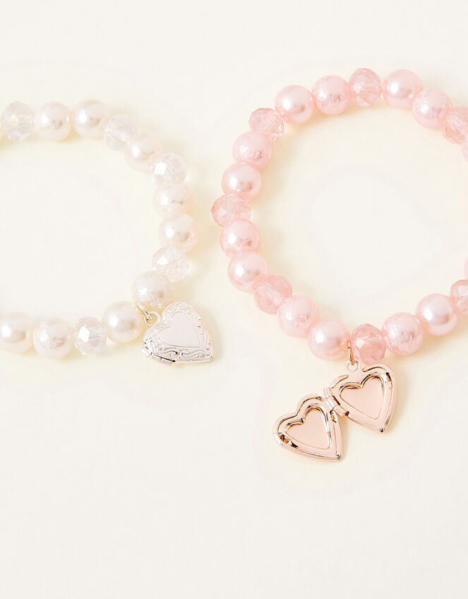 Pearly Heart Trinket Bracelet Set, , large