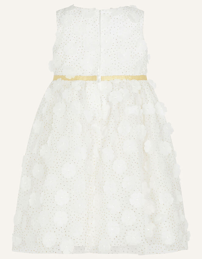 Baby Orla 3D Flower Dress, Ivory (IVORY), large