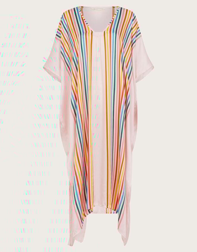 Opal Stripe Kaftan, White (WHITE), large