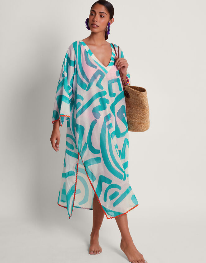 Squiggle Print Kaftan, , large