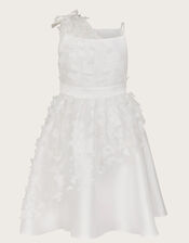 Laurena Asymmetrical 3D Butterfly Dress, Ivory (IVORY), large