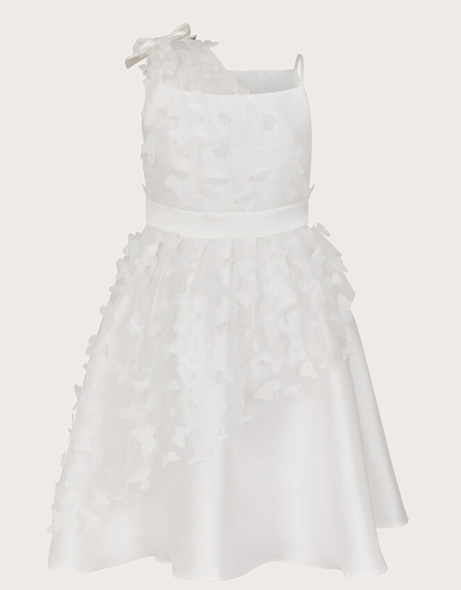 Laurena Asymmetrical 3D Butterfly Dress, Ivory (IVORY), large
