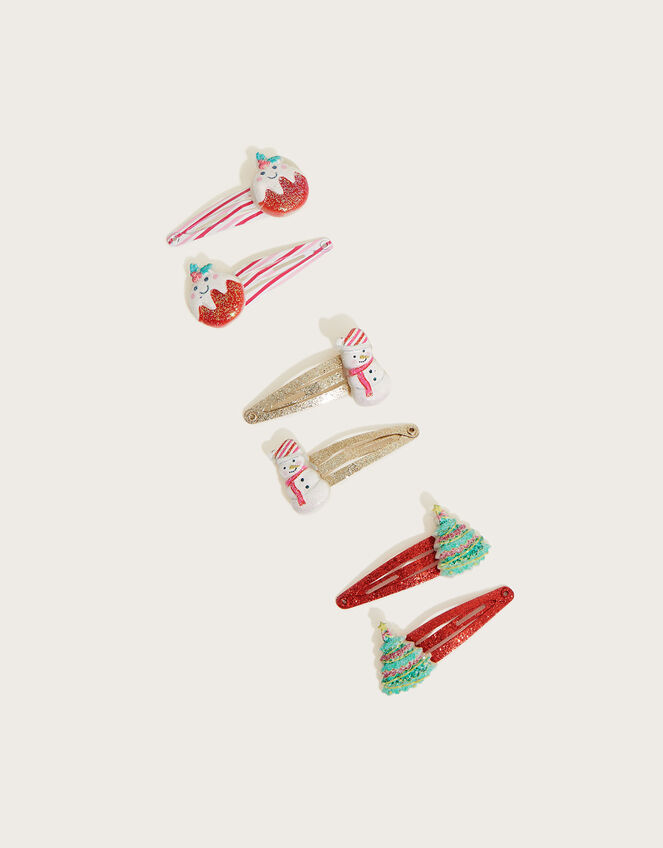 Festive Hair Clips 6 Pack, , large
