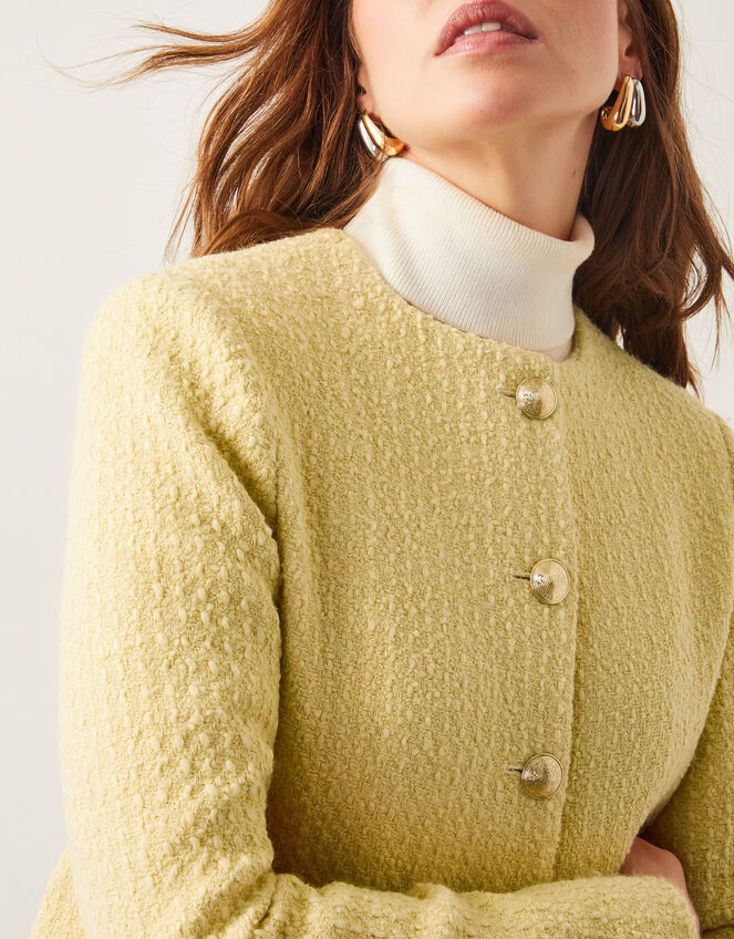 Maya Tweed Jacket, Yellow (YELLOW), large