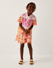 Embroidered Scallop Shorts, White (WHITE), large