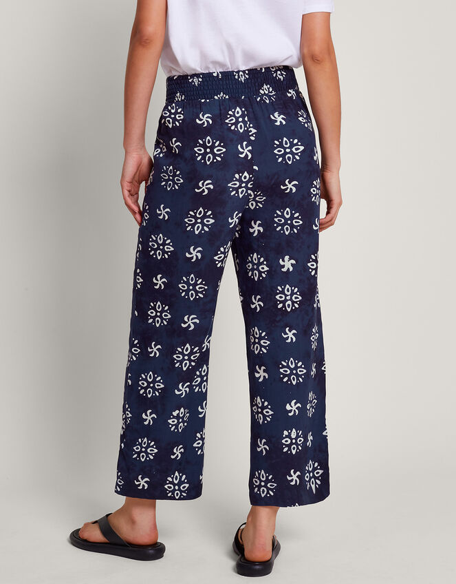 Loretta Batik Trousers, Blue (NAVY), large