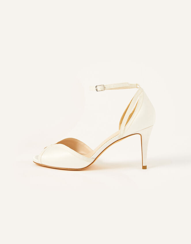 Kirsty Peep Toe Bridal Sandals, Ivory (IVORY), large