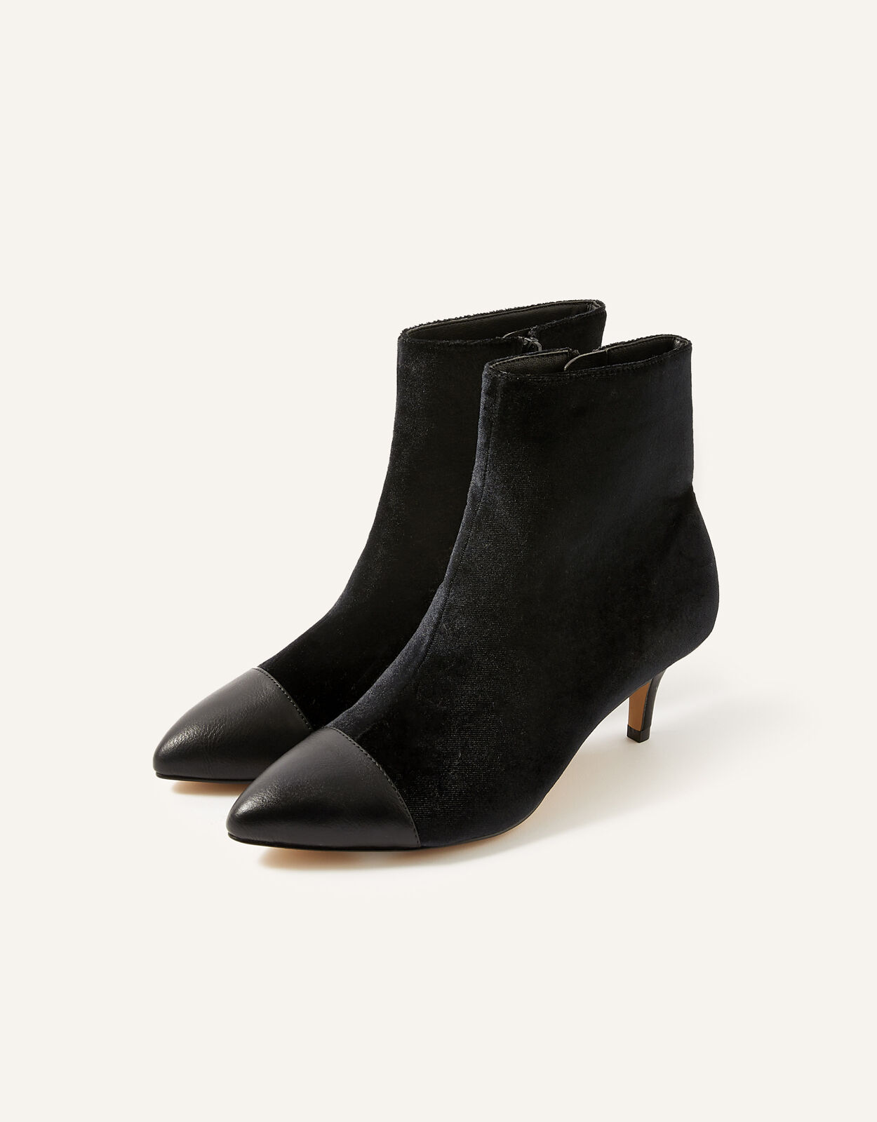 Ladies black kitten sales heel ankle boots
