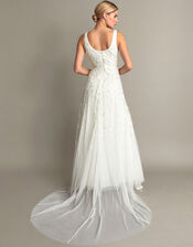 Amelie Embroidered Bridal Dress, Ivory (IVORY), large