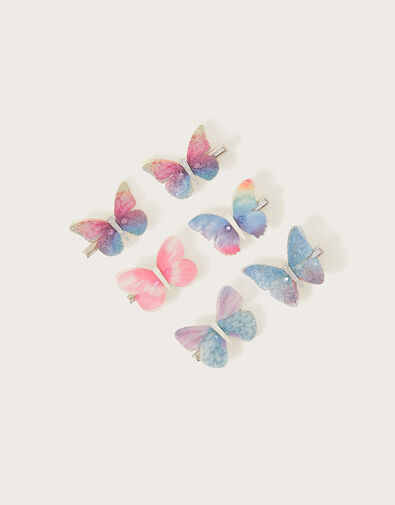 Printed Butterfly Clips 6 Pack, , large