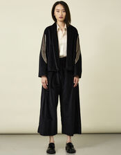 Tallulah and Hope Velvet Jacket , Black (BLACK), large