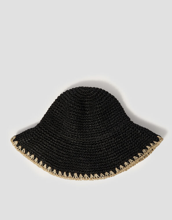 Cora Woven Bucket Hat, , large