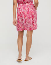 Coco Floral Flippy Skirt in LENZING™ ECOVERO™, Orange (CORAL), large