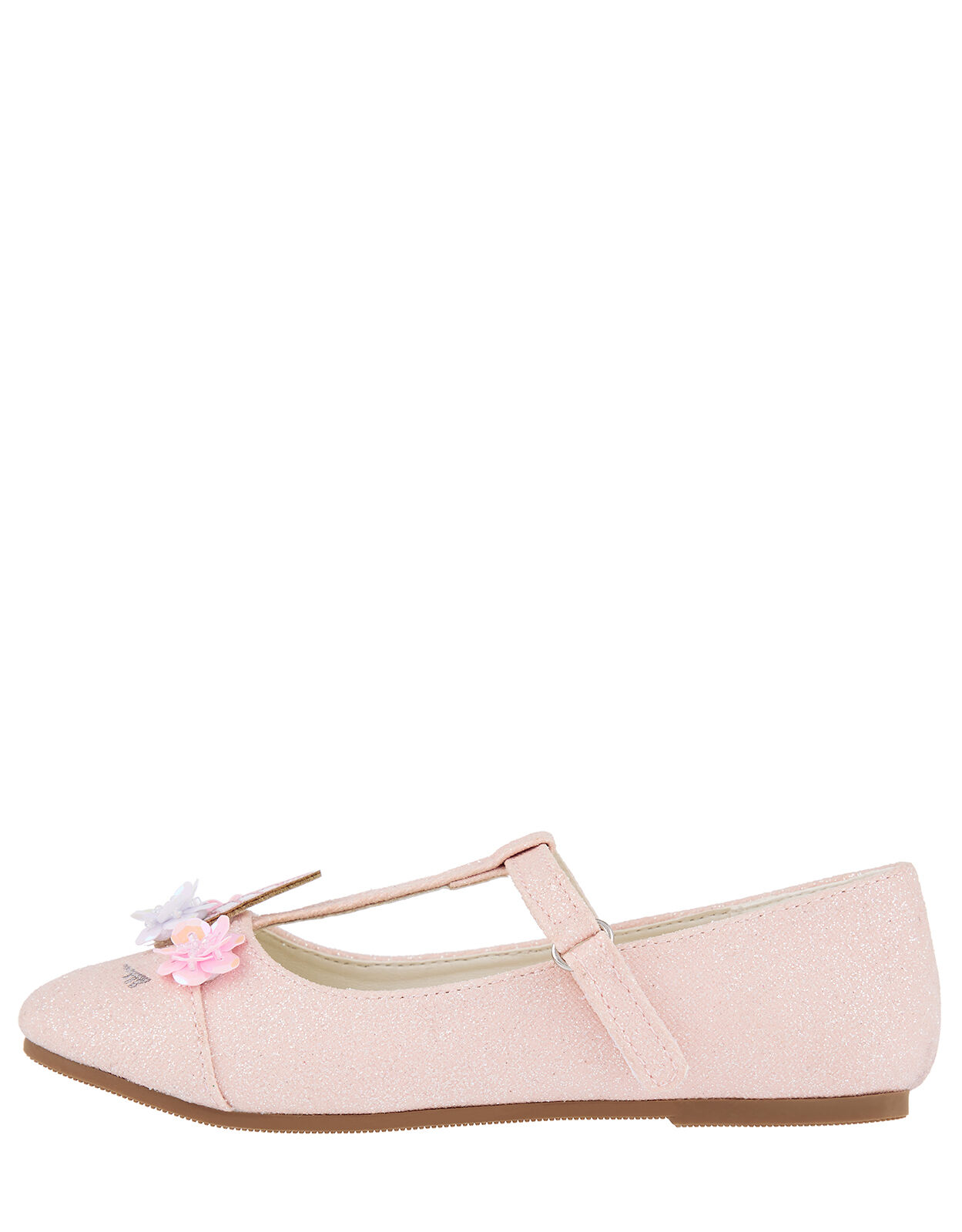 Lola Glitter Unicorn Ballerina Flat Shoes Pink