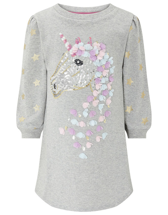 Sequin Unicorn Tunic, Grey (GREY), large