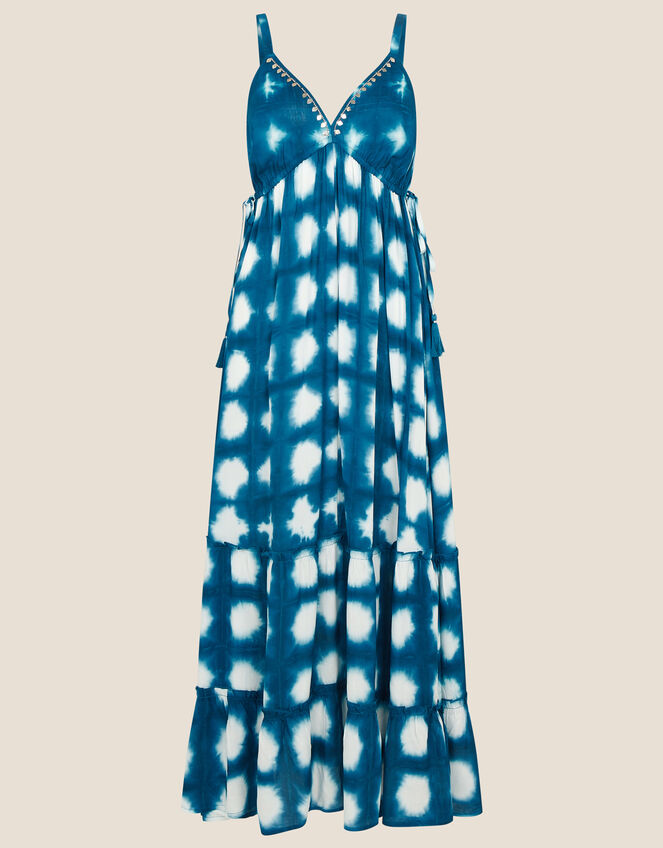 Tessie Tie-Dye Maxi Dress in LENZING™ ECOVERO™, Blue (BLUE), large