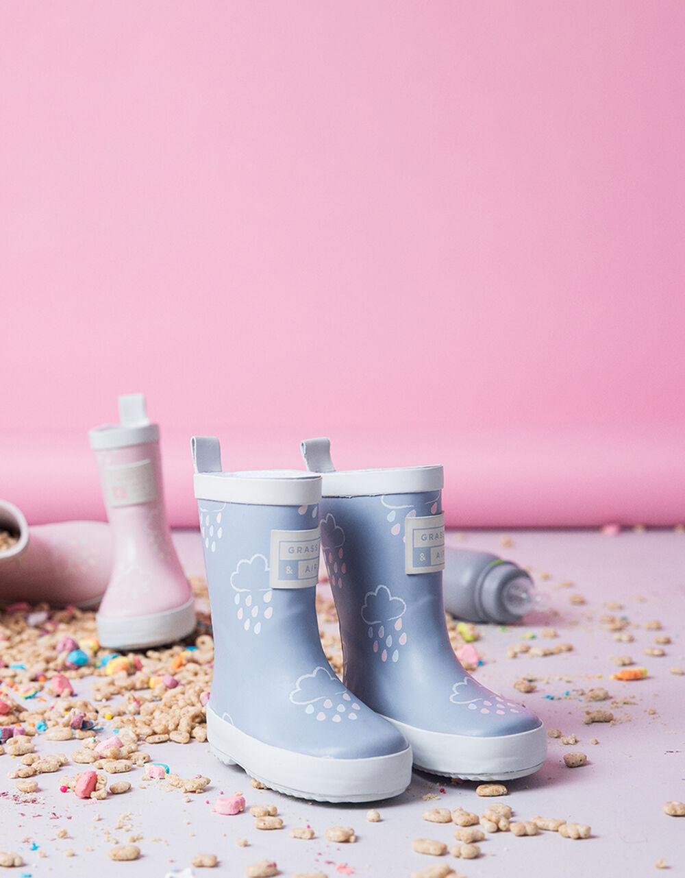 Children Children's Shoes & Sandals | Grass & Air Colour-Revealing Wellies Grey - FG53018