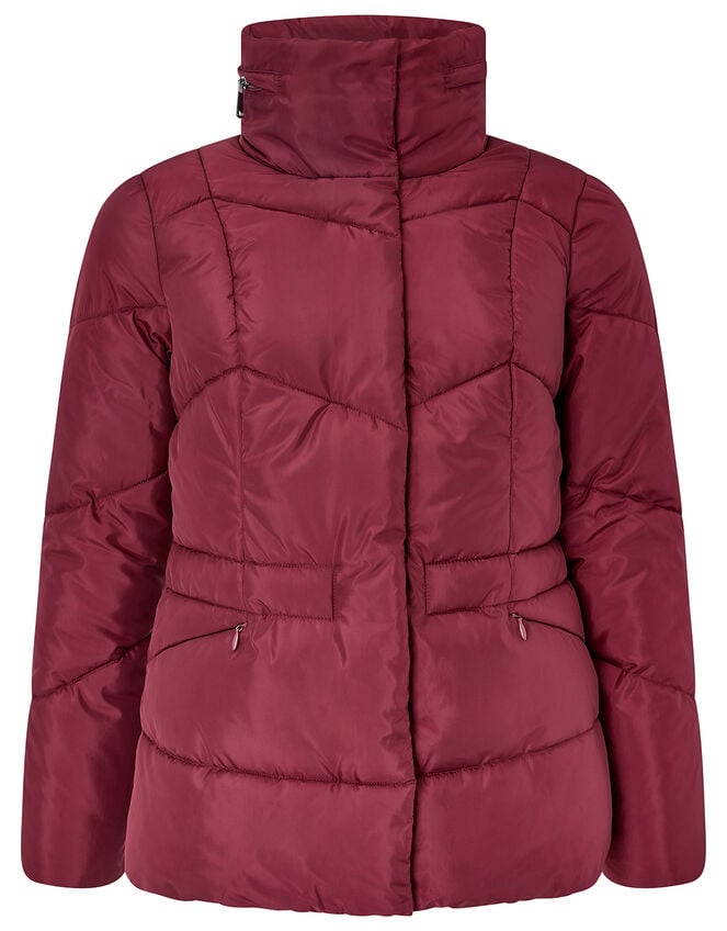 Elizabeth Padded Jacket in Recycled Fabric Red | Women's Coats ...