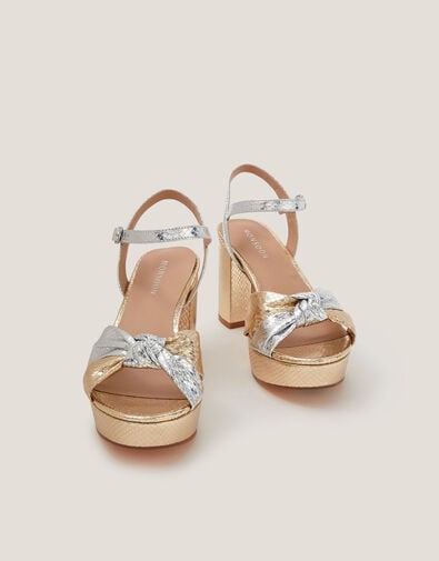 Sophie Mixed Metallic Platform Heels, Multi (MULTI), large