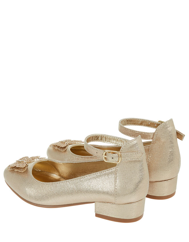 Glittery Layered Butterfly Mini Heels, Gold (GOLD), large