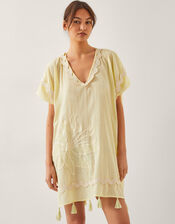 Suzie Tassel Kaftan Cover Up, Yellow (YELLOW), large