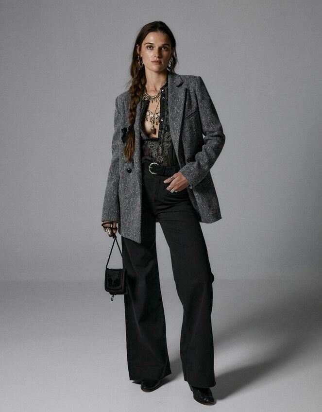 Katherine Drapery Blouse - Black