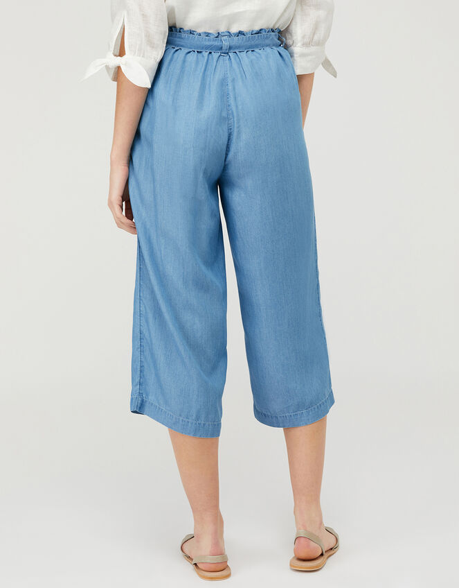 Tally Cropped Trousers in LENZING™ TENCEL™, Blue (DENIM BLUE), large