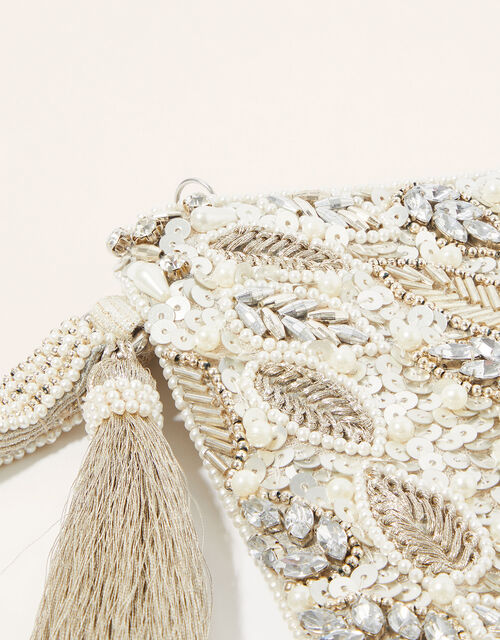 Embellished Bridal Clutch Bag, , large