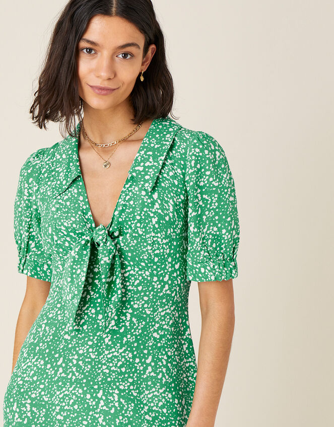 Leila Printed Midi Dress , Green (GREEN), large