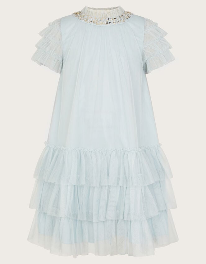 Alexandra Ruffle Swing Dress, Blue (PALE BLUE), large