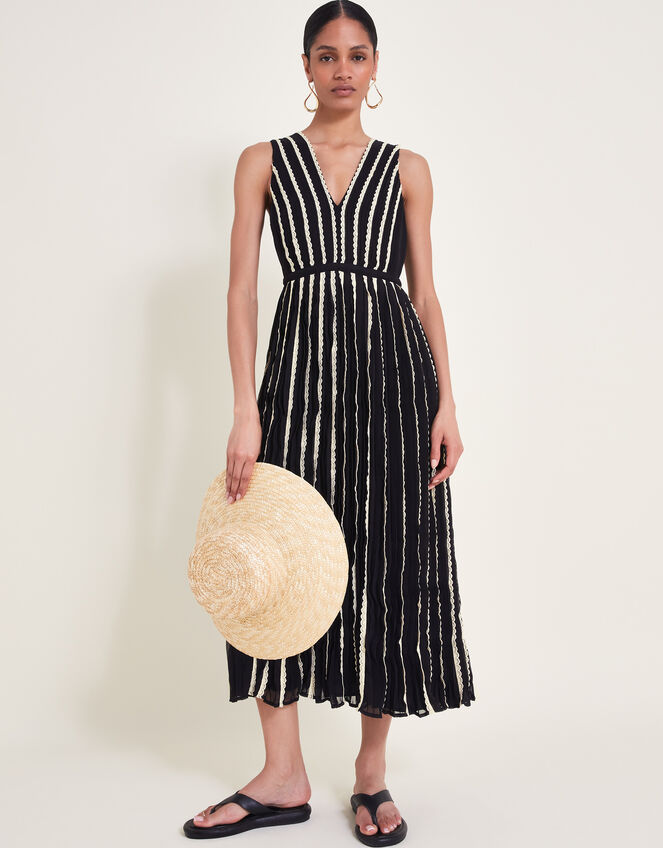 Harper Monochrome Dress, Black (BLACK), large