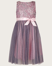 Folklore Embroidered Glitter Dress, Pink (PINK), large