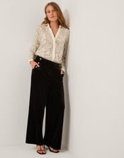 Seema Sequin Shirt, Silver (SILVER), large
