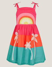 Sunset Embroidered Cotton Sundress, Multi (MULTI), large