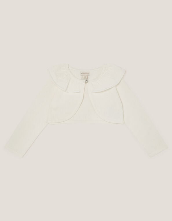 Baby Oversized Collar Cardigan, Ivory (IVORY), large