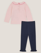 Baby Unicorn Top & Floral Leggings Set, Pink (PINK), large